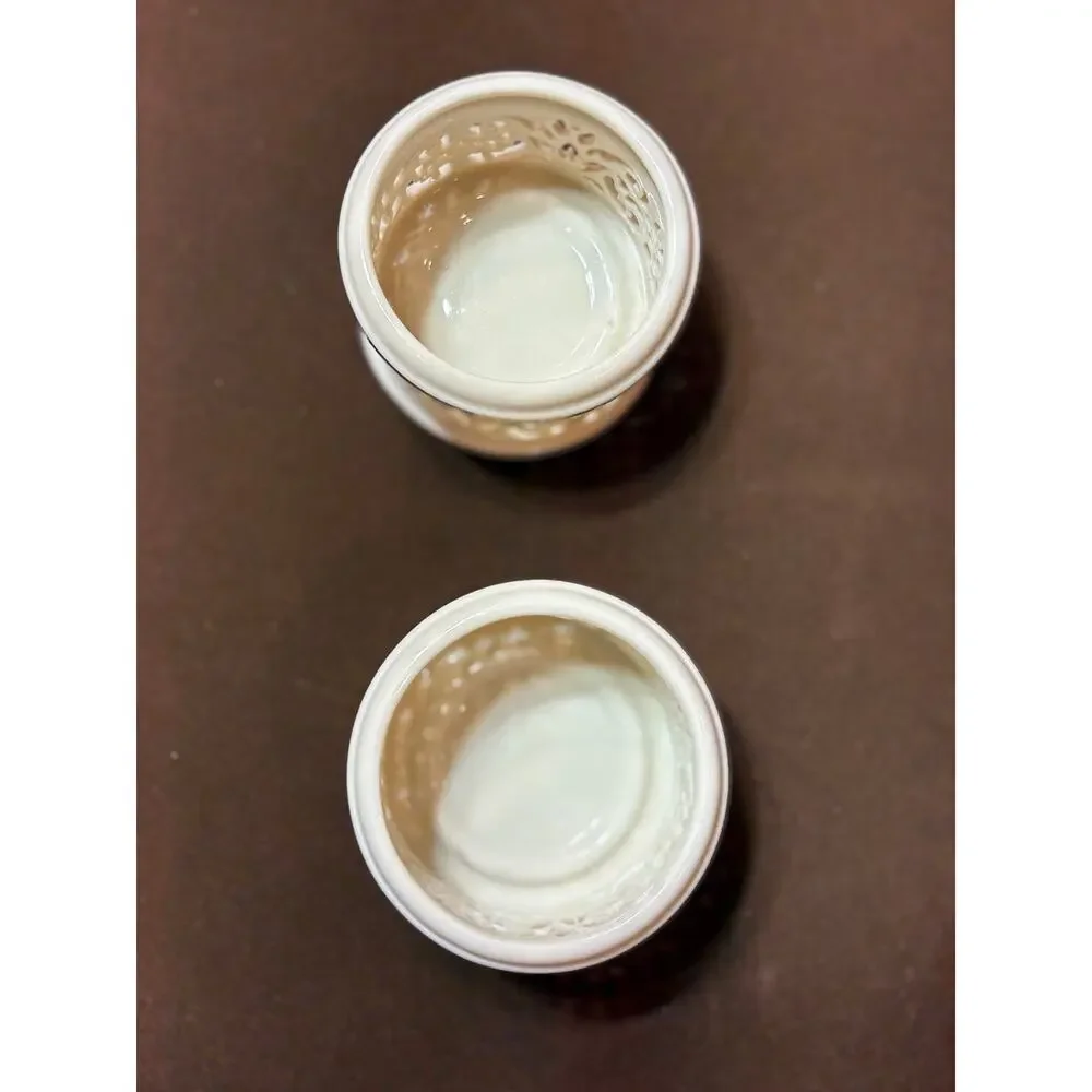 Lenox Ivory China Votive Tea light Holders Set of 2